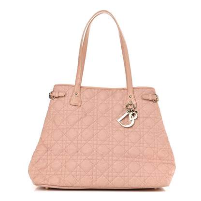 Christian Dior Coated Canvas Cannage Medium Panarea Tote Rosato 1 of 13