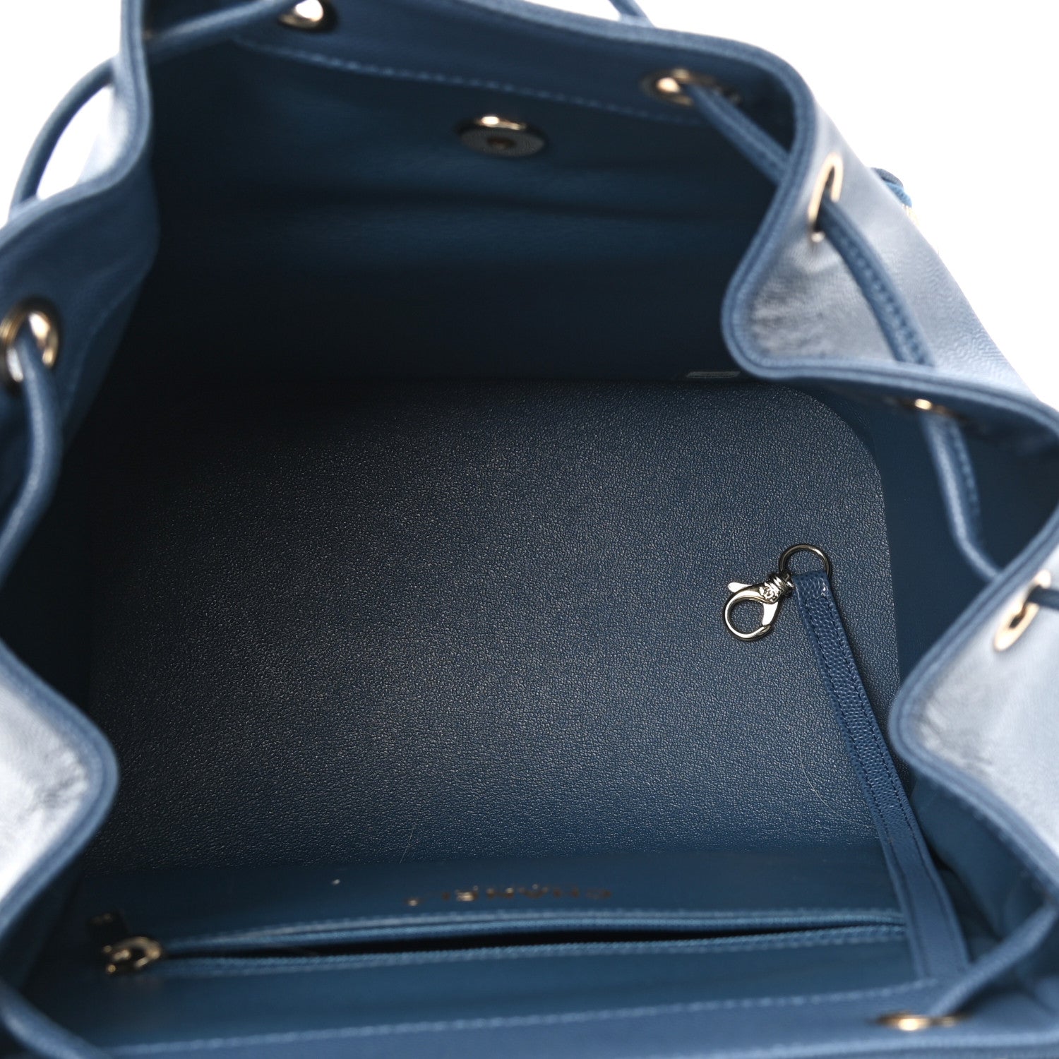 Chanel Caviar Quilted Business Affinity Backpack Blue 4 of 9