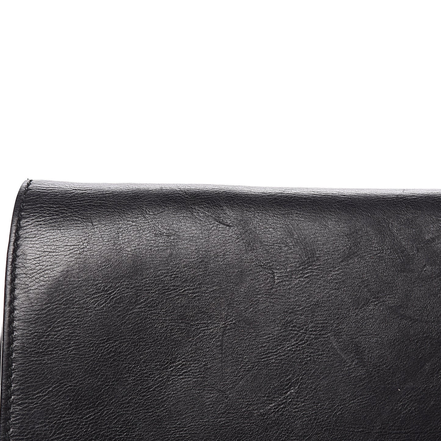 Calfskin Ribot Horse-Heads Clutch Black