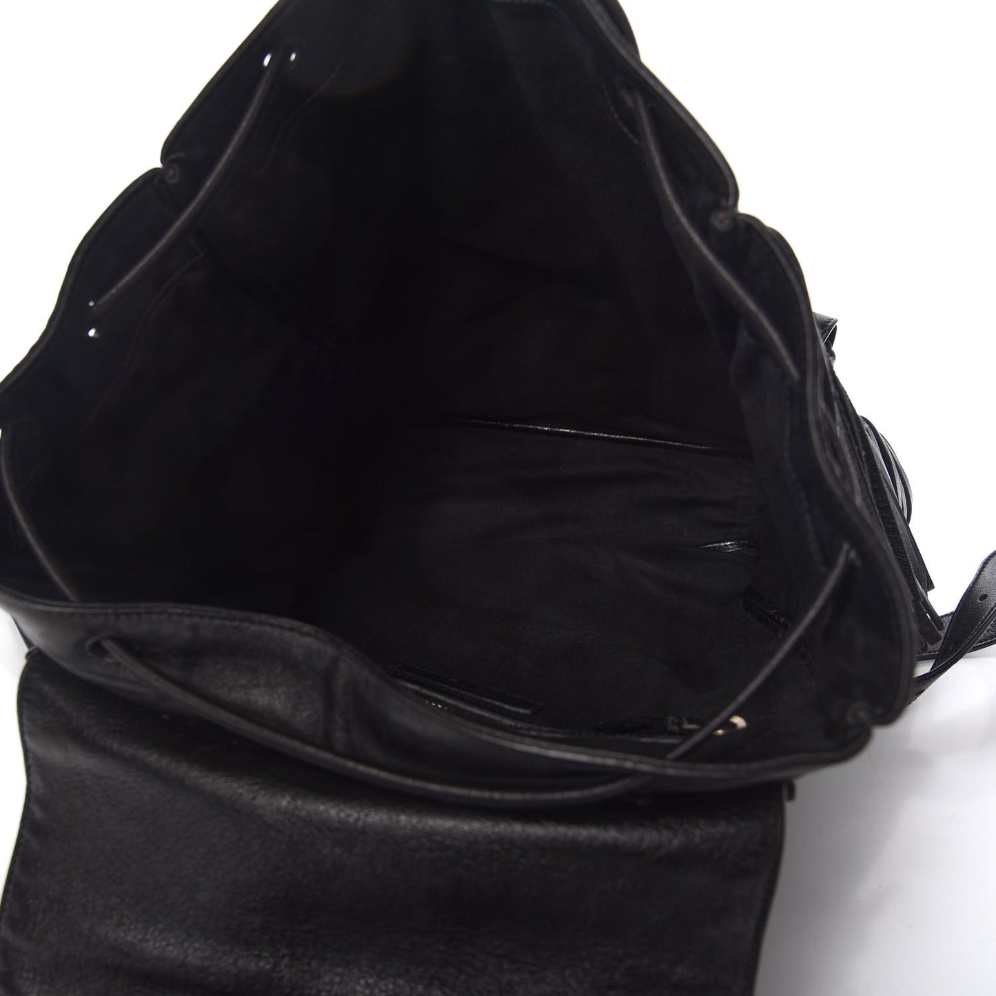 Calfskin Fringe Festival Backpack Black