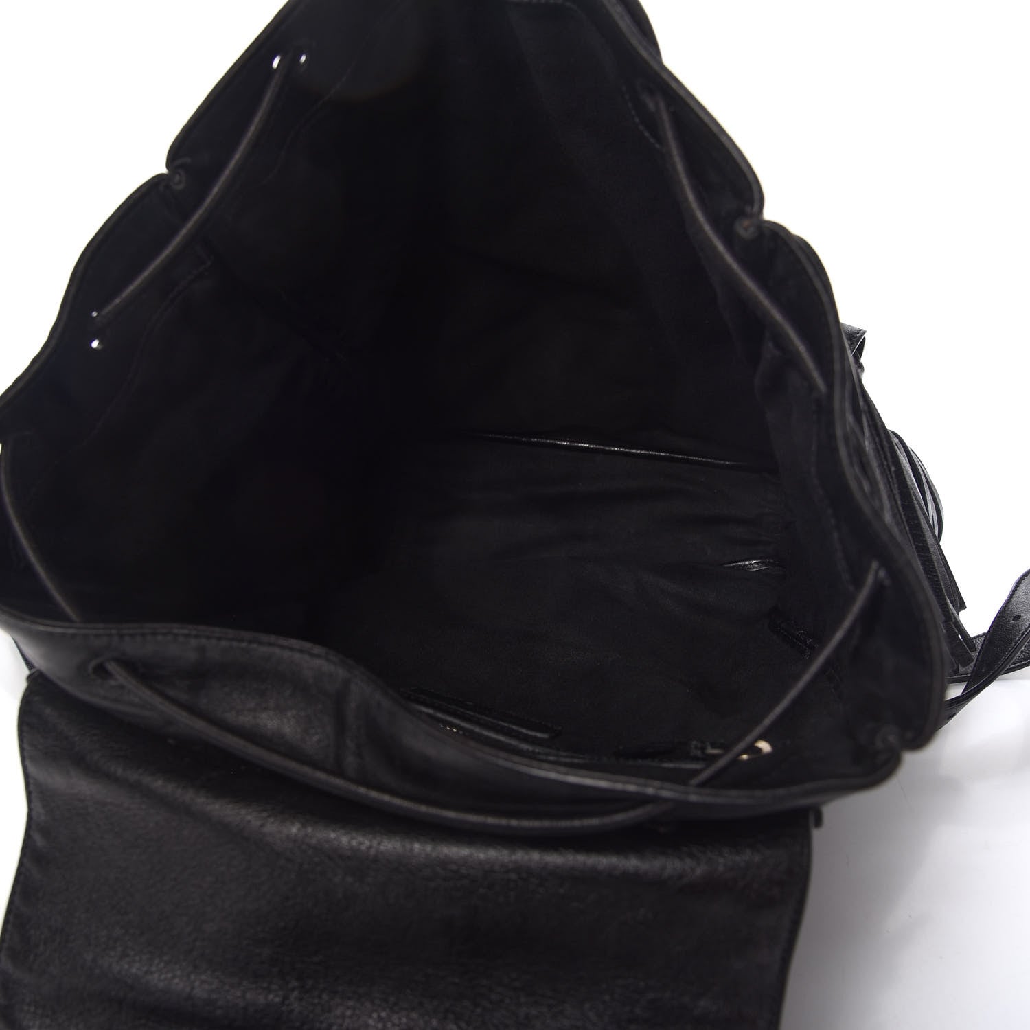 Saint Laurent Calfskin Fringe Festival Backpack Black 5 of 11