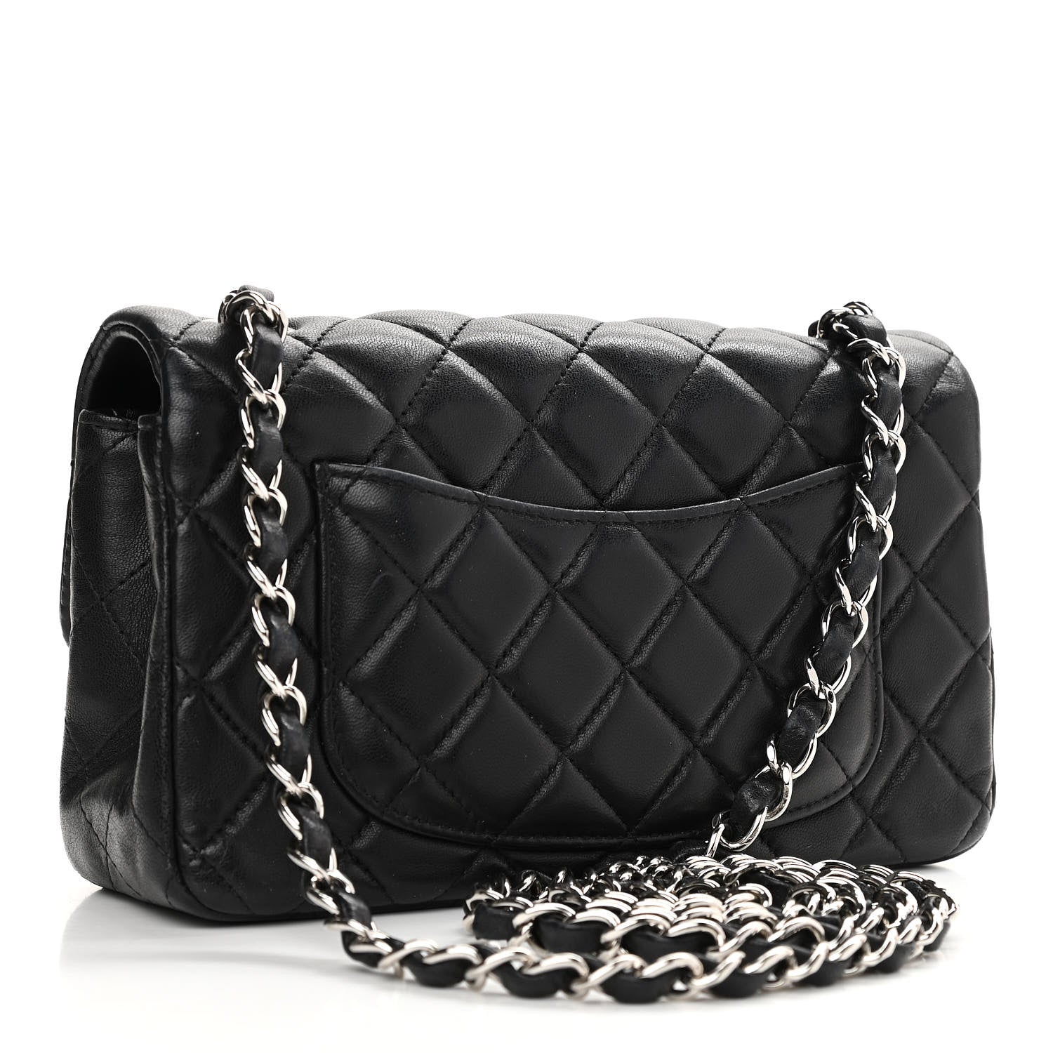 Chanel Lambskin Quilted Mini Rectangular Flap Black 3 of 10