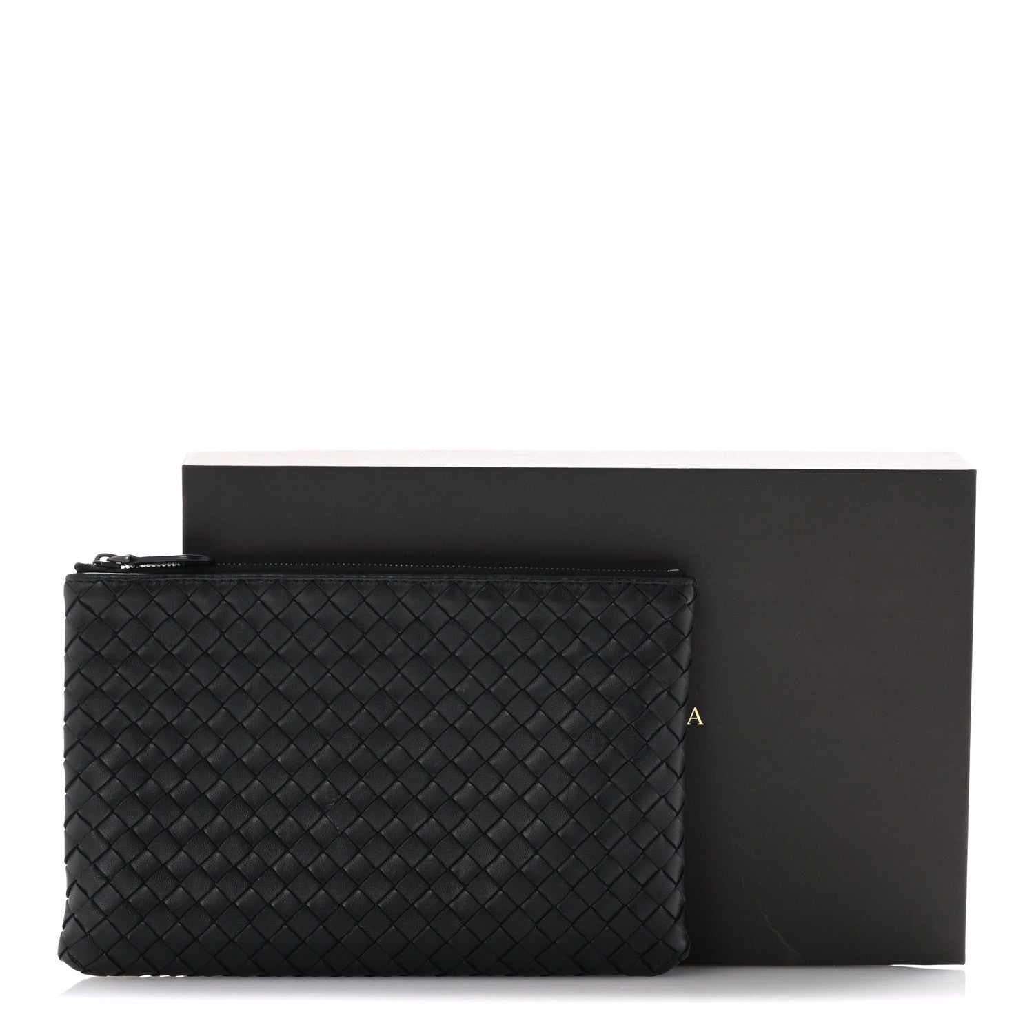 Bottega Veneta Nappa Intrecciato Flat Zip Pouch Black 12 of 12