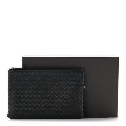 Bottega Veneta Nappa Intrecciato Flat Zip Pouch Black 12 of 12