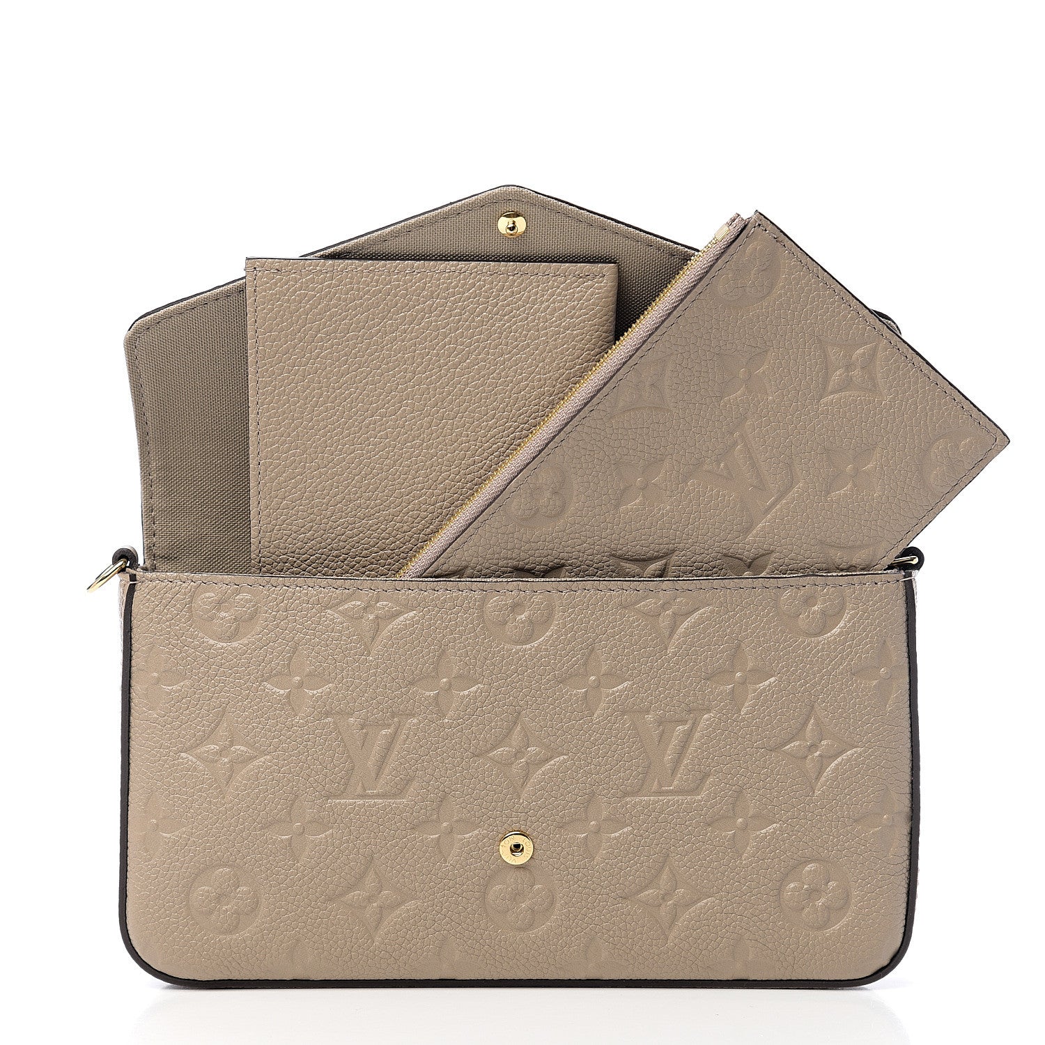 Louis Vuitton Empreinte Pochette Felicie Chain Wallet Tourterelle 6 of 10