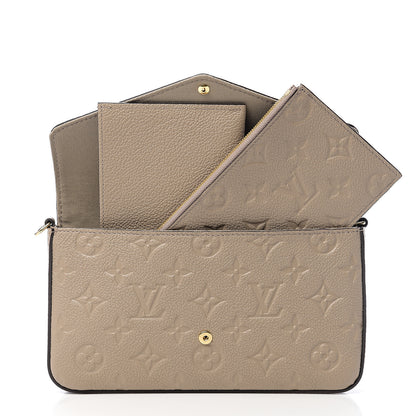 Louis Vuitton Empreinte Pochette Felicie Chain Wallet Tourterelle 6 of 10