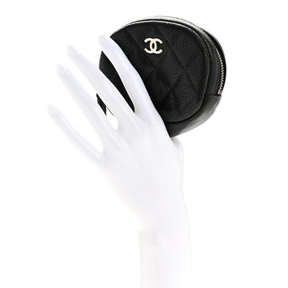 Chanel Caviar Quilted Zip Around Classic Coin Purse Black 2 of 10