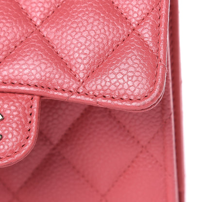 Chanel Caviar Quilted Compact Flap Wallet Pink 10 of 11