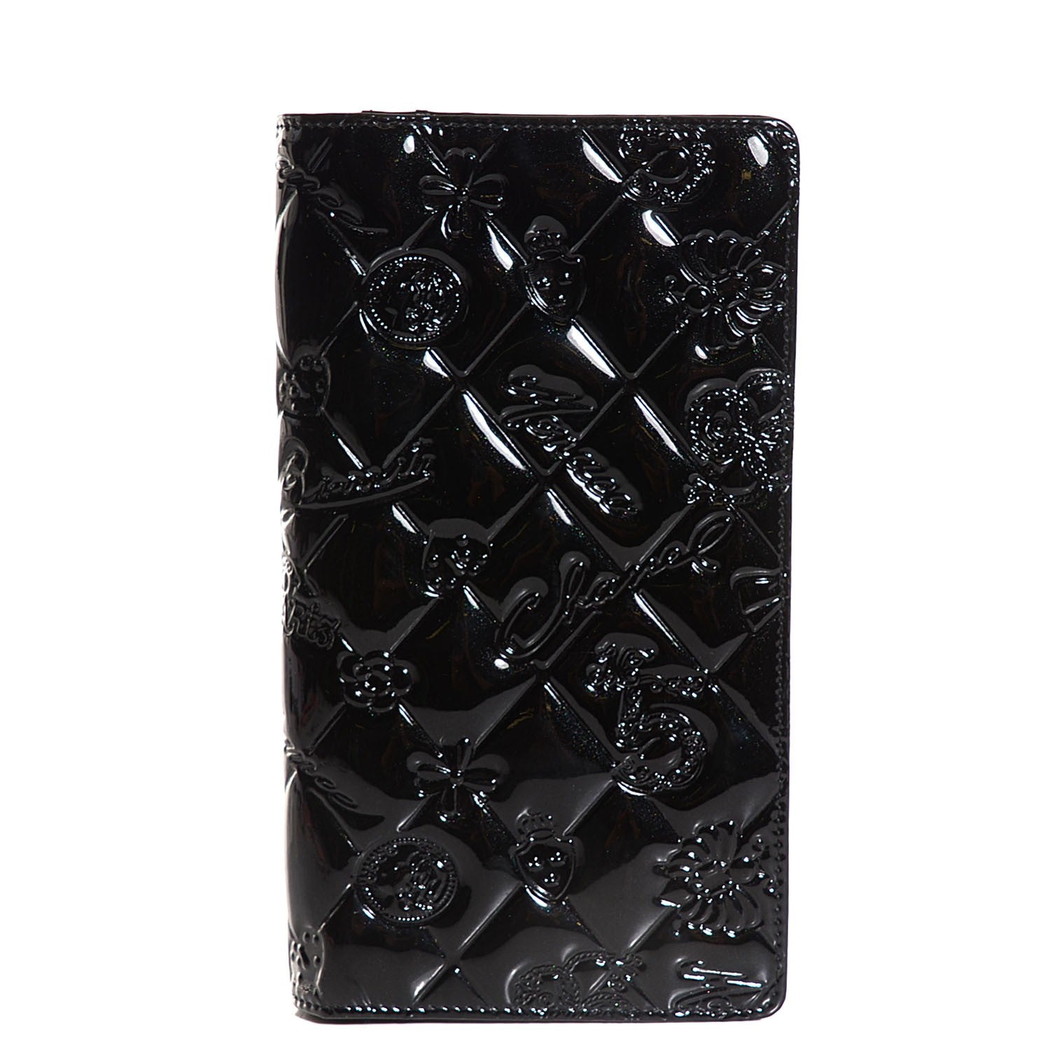 Chanel Patent Calfskin Lucky Symbols Yen Wallet Black 1 of 8