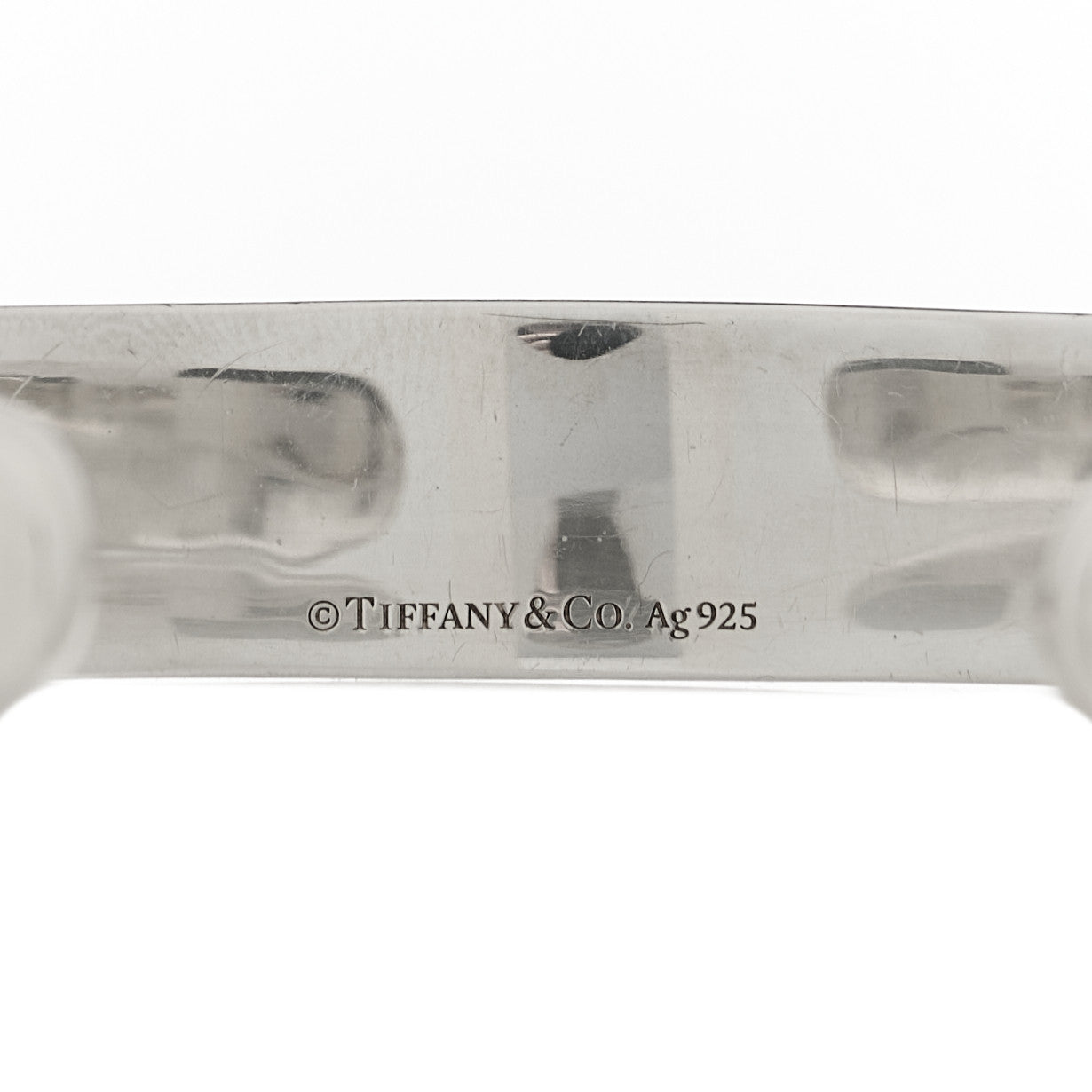 Tiffany Sterling Silver Diamond Return To Tiffany Narrow Cuff Bracelet 3 of 3