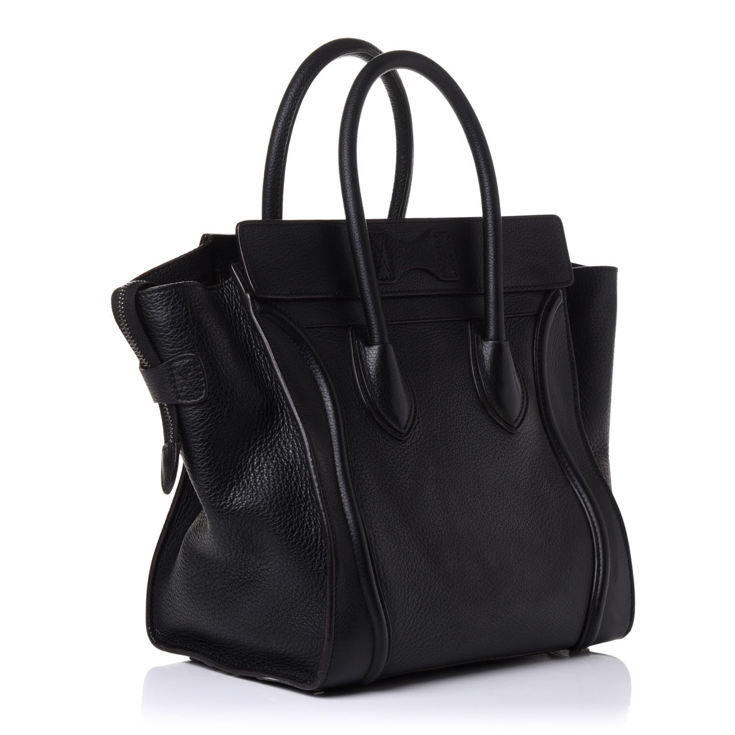 Celine Drummed Calfskin Mini Luggage Black 3 of 10
