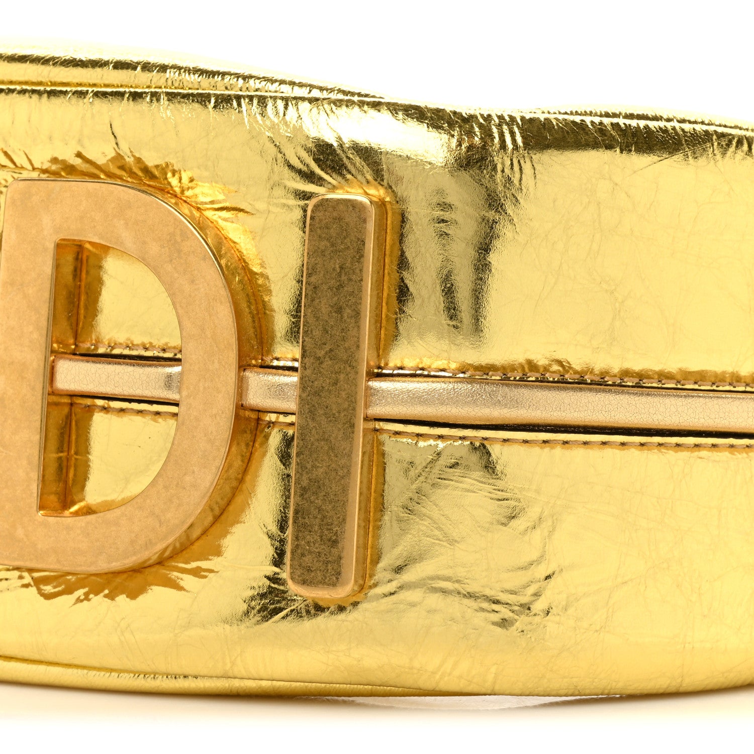 Fendi Rock Millenium Small Fendigraphy Hobo Gold 8 of 10