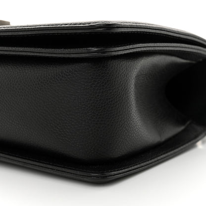 Chanel Caviar Chevron Quilted Medium Boy Flap Black 11 of 12