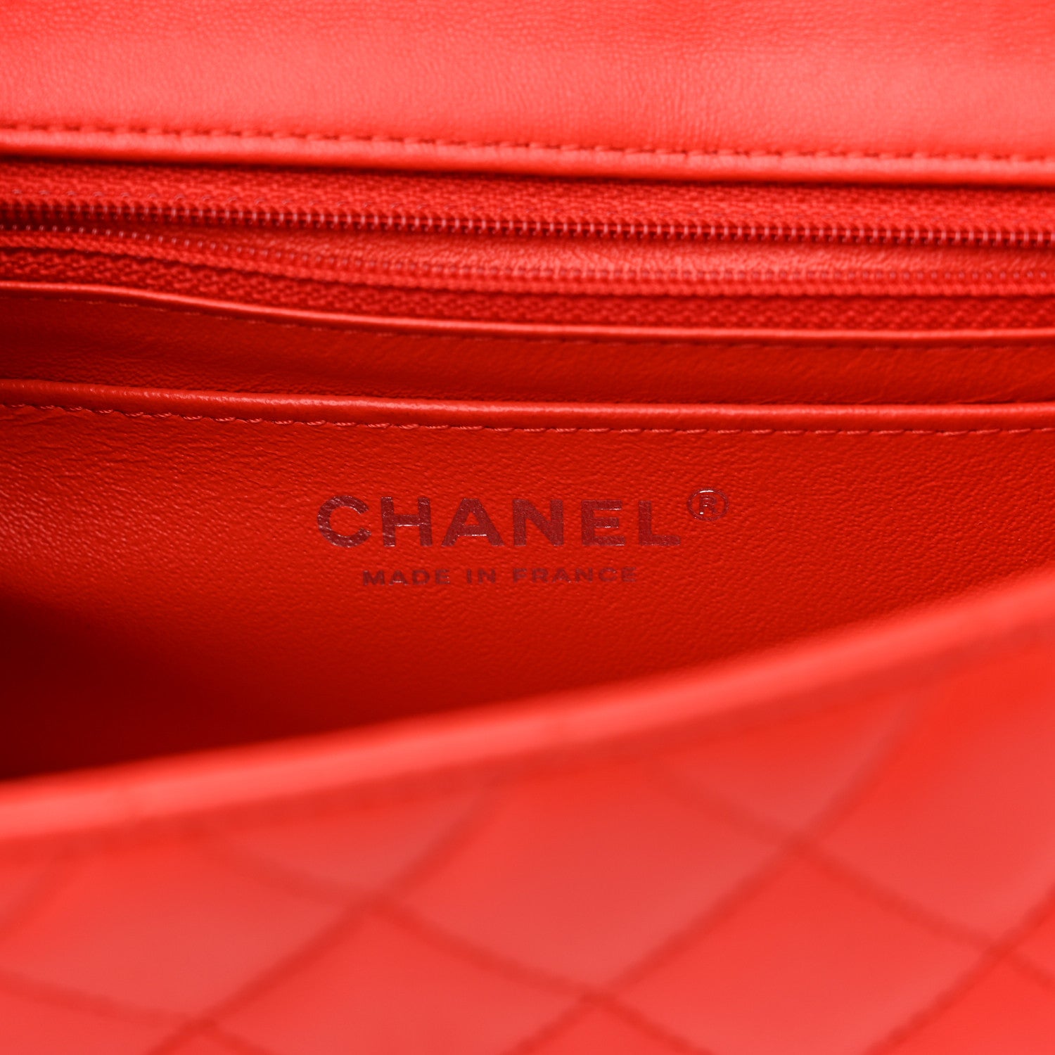 Chanel Lambskin Quilted Mini Rectangular Flap Red 6 of 13