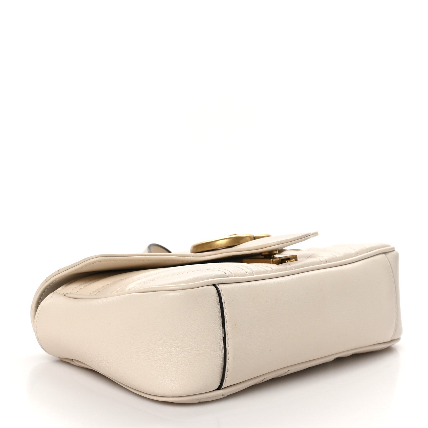 Gucci Calfskin Matelasse Mini GG Marmont Shoulder Bag White 4 of 10