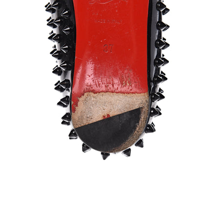 Christian Louboutin Patent Gozul Spikes Flats 37 Black 18 of 19