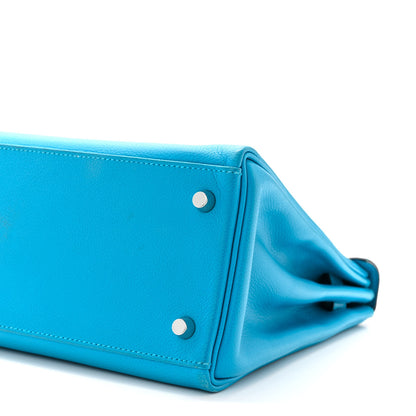 Hermes Evercolor Kelly Retourne 28 Bleu Frida 10 of 11