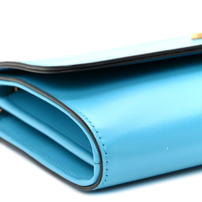 Versace Calfskin Medusa Wallet on Chain Crossbody Blue 8 of 9