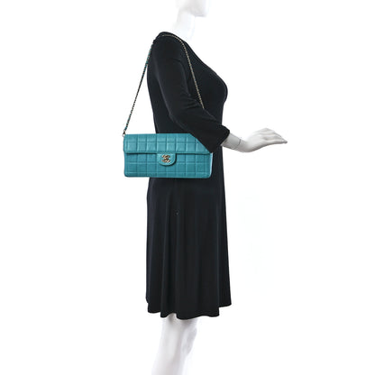 Chanel Lambskin East West Chocolate Bar Flap Turquoise 2 of 11