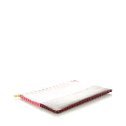 Celine Lambskin Bi-Color Solo Clutch Pouch Pink Rust 4 of 7