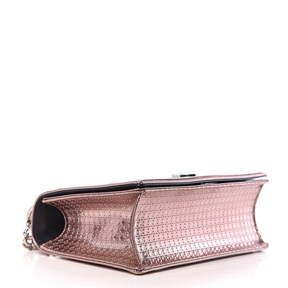Christian Dior Metallic Patent Micro-Cannage Medium Diorama Flap Bag Pink 3 of 10