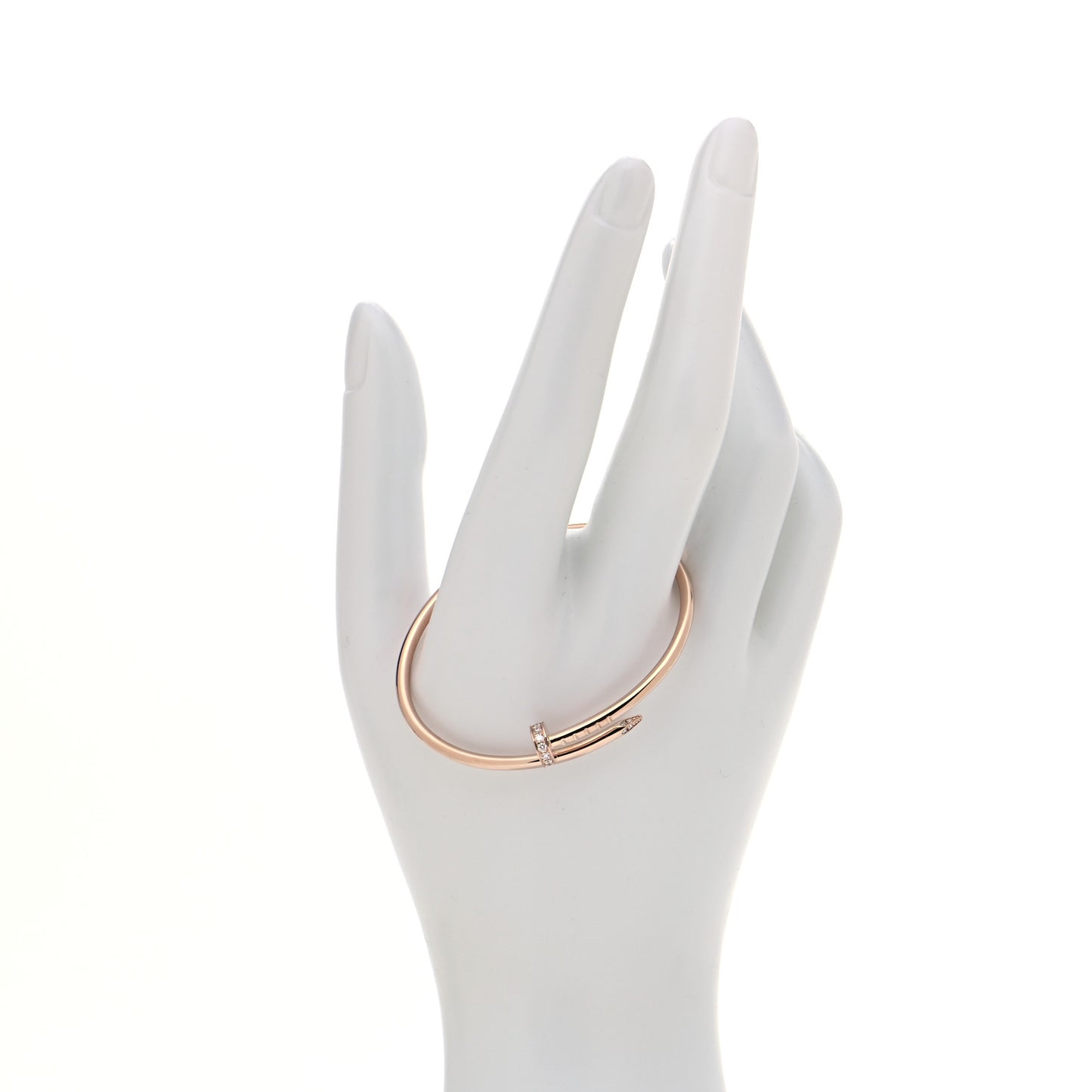 18K Pink Gold Diamond Small Juste Un Clou Bracelet 14