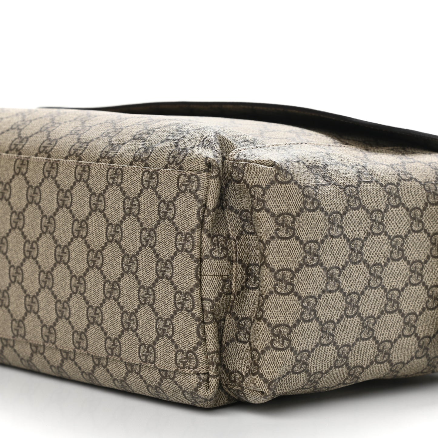 GG Plus Monogram Messenger Diaper Bag Dark Brown