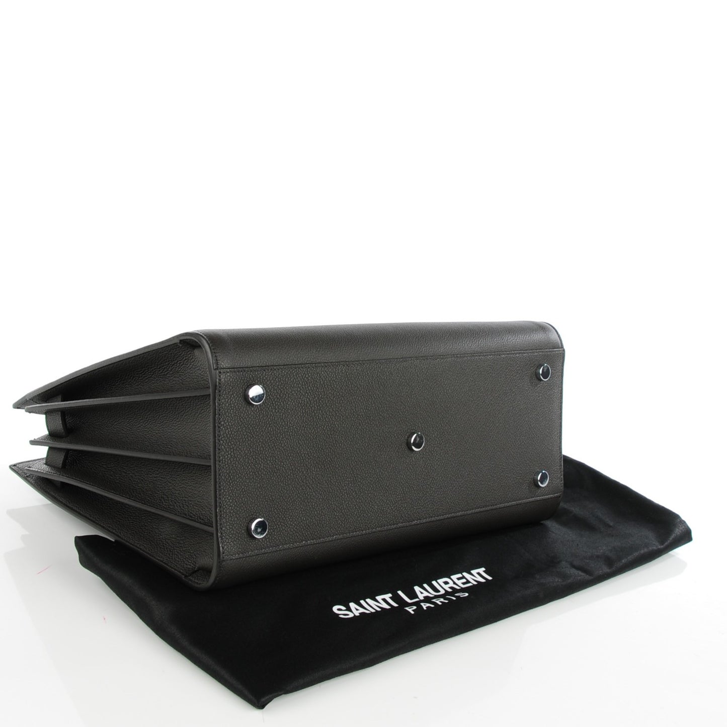 Grained Calfskin Small Sac De Jour Anthracite