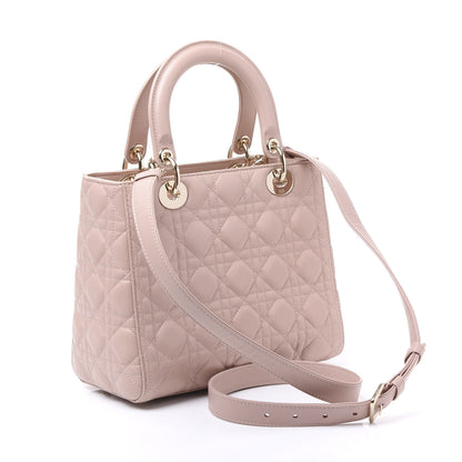 Christian Dior Lambskin Cannage Medium Lady Dior Pink 2 of 9