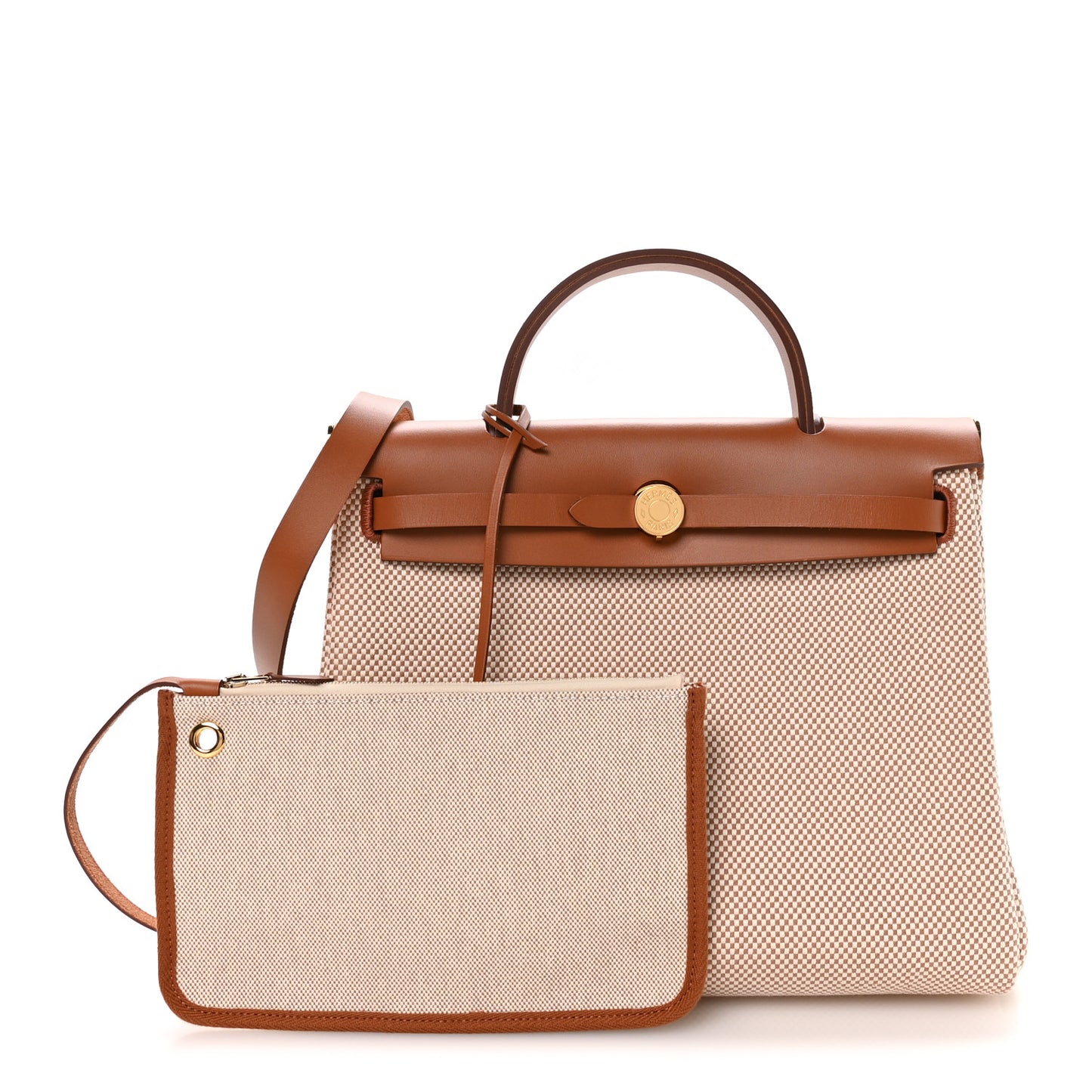Vache Hunter Criss Viking Herbag Zip Retourne 31 PM Ecru Beige Fauve