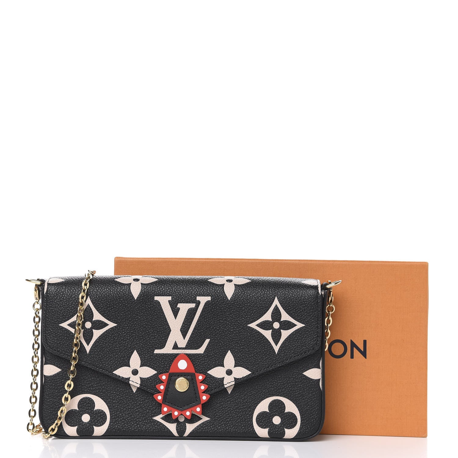 Louis Vuitton Empreinte Monogram Giant Crafty Pochette Felicie Black Creme 9 of 9