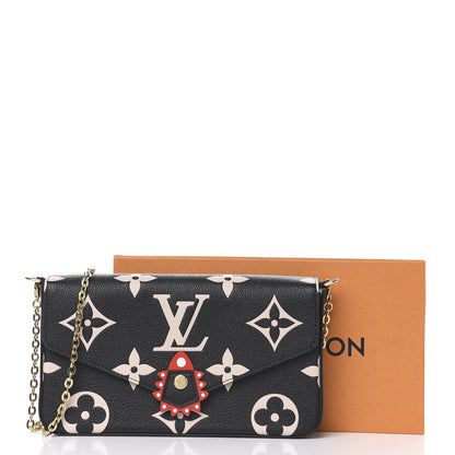 Louis Vuitton Empreinte Monogram Giant Crafty Pochette Felicie Black Creme 9 of 9