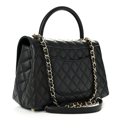 Chanel Caviar Quilted Small Coco Handle Flap Black 2 of 11