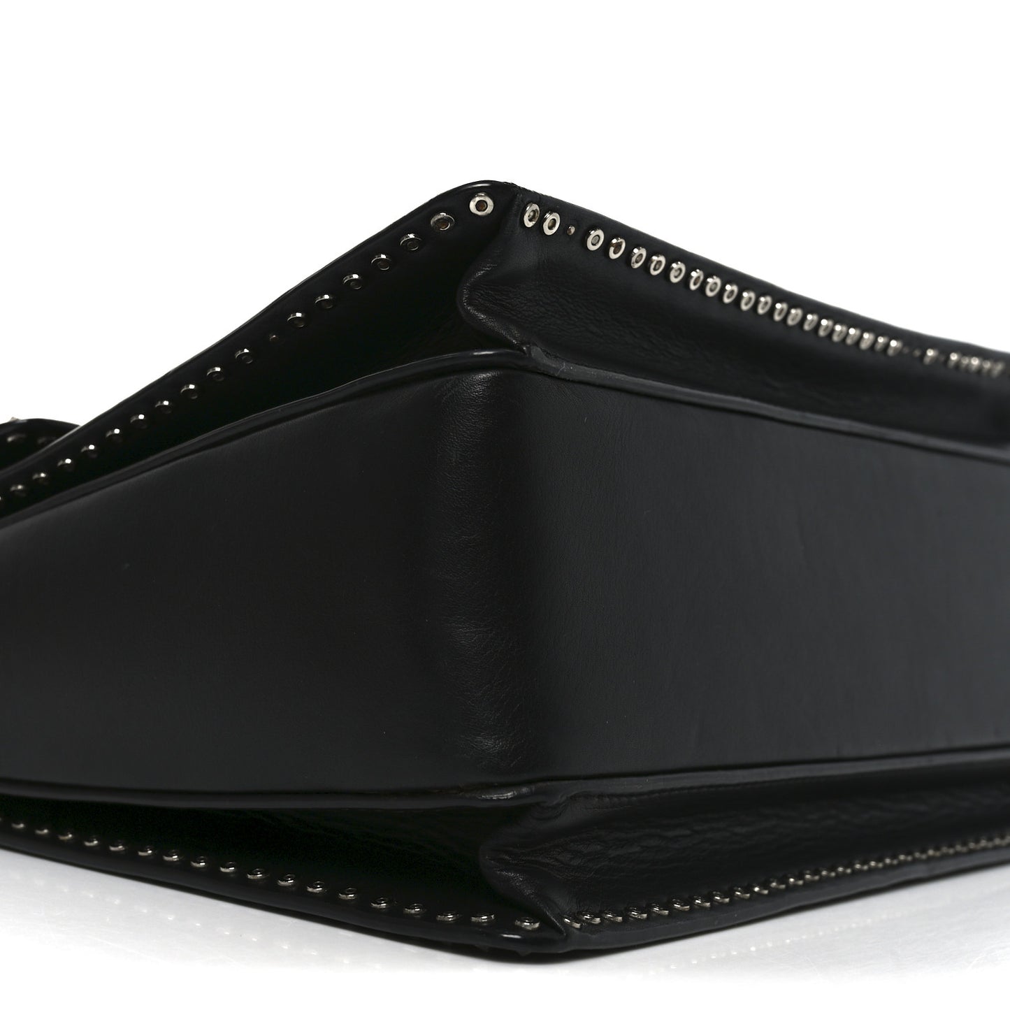 Vitello Rockstud Cabana Top Handle Bag Black