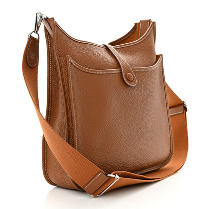 Hermes Taurillon Clemence Evelyne III PM Gold 3 of 10