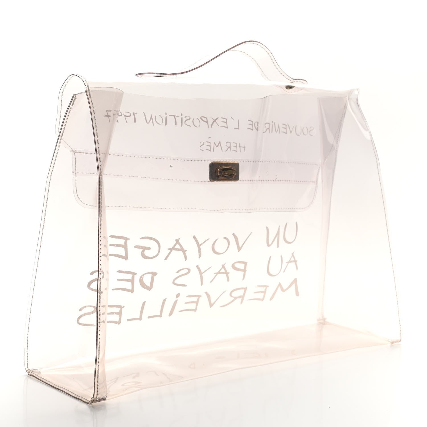 Hermes Vinyl Souvenir De L'Exposition Kelly Transparent 3 of 14