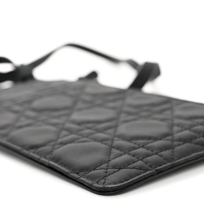 Christian Dior Ultra Matte Calfskin Lady Dior Long Wallet With Strap Black 8 of 10