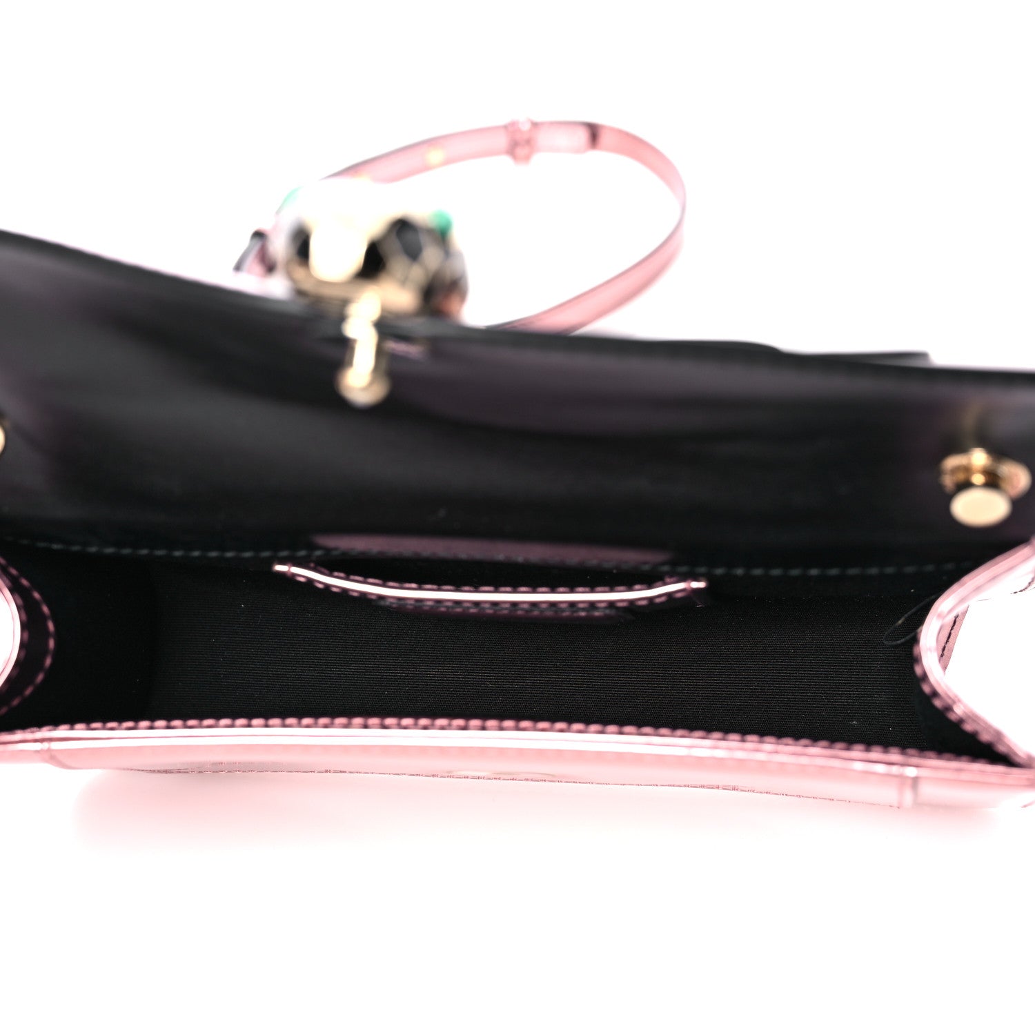 Bulgari Metallic Calfskin Serpenti Medium Crossbody Bag Pink 10 of 16