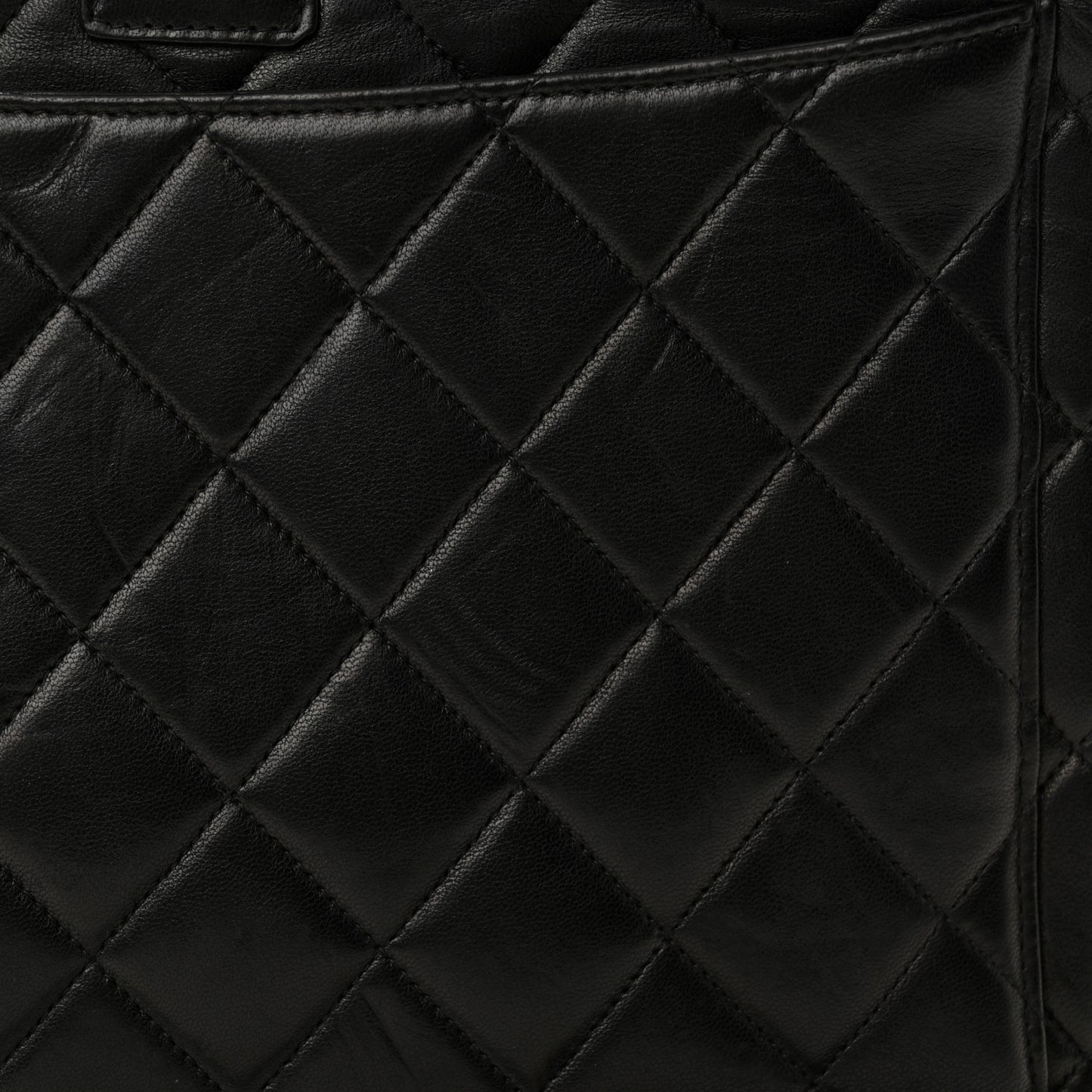 Lambskin Quilted Backpack Black
