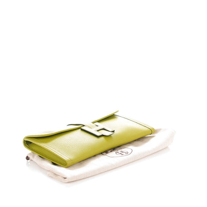 Hermes Chevre de Coromandel Jige 29 Clutch Vert Anis 4 of 8
