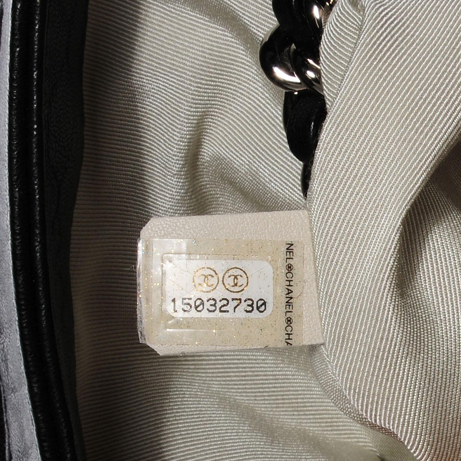 Chanel Crumpled Lambskin Chain Around Medium Messenger Black 6 of 7