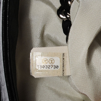 Chanel Crumpled Lambskin Chain Around Medium Messenger Black 6 of 7