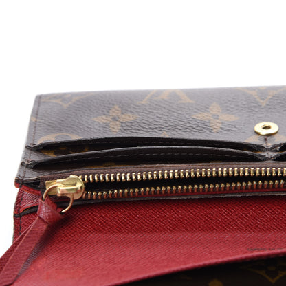 Louis Vuitton Monogram Emilie Wallet Red 9 of 15