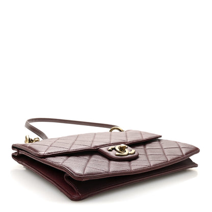Chanel Caviar Quilted Large Retro Class Flap Burgundy 4 of 11