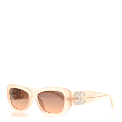 Chanel Acetate Rectangle CC Sunglasses 5493-A Light Orange 1 of 7