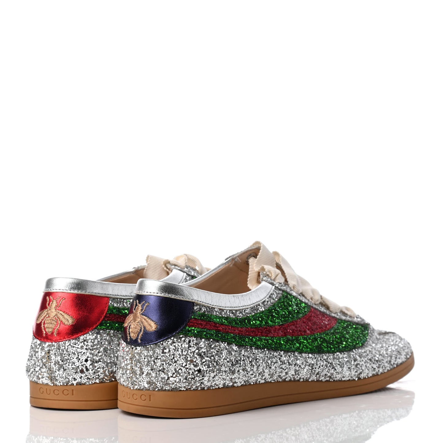 Glitter Fabric Web Mens Falacer Sneakers 7 Silver