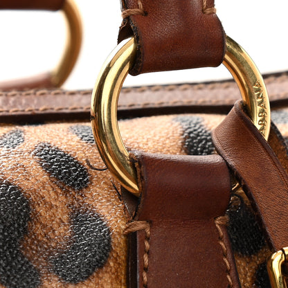 Dolce & Gabbana Coated Canvas Leopard Print Boston Bag 12 of 15