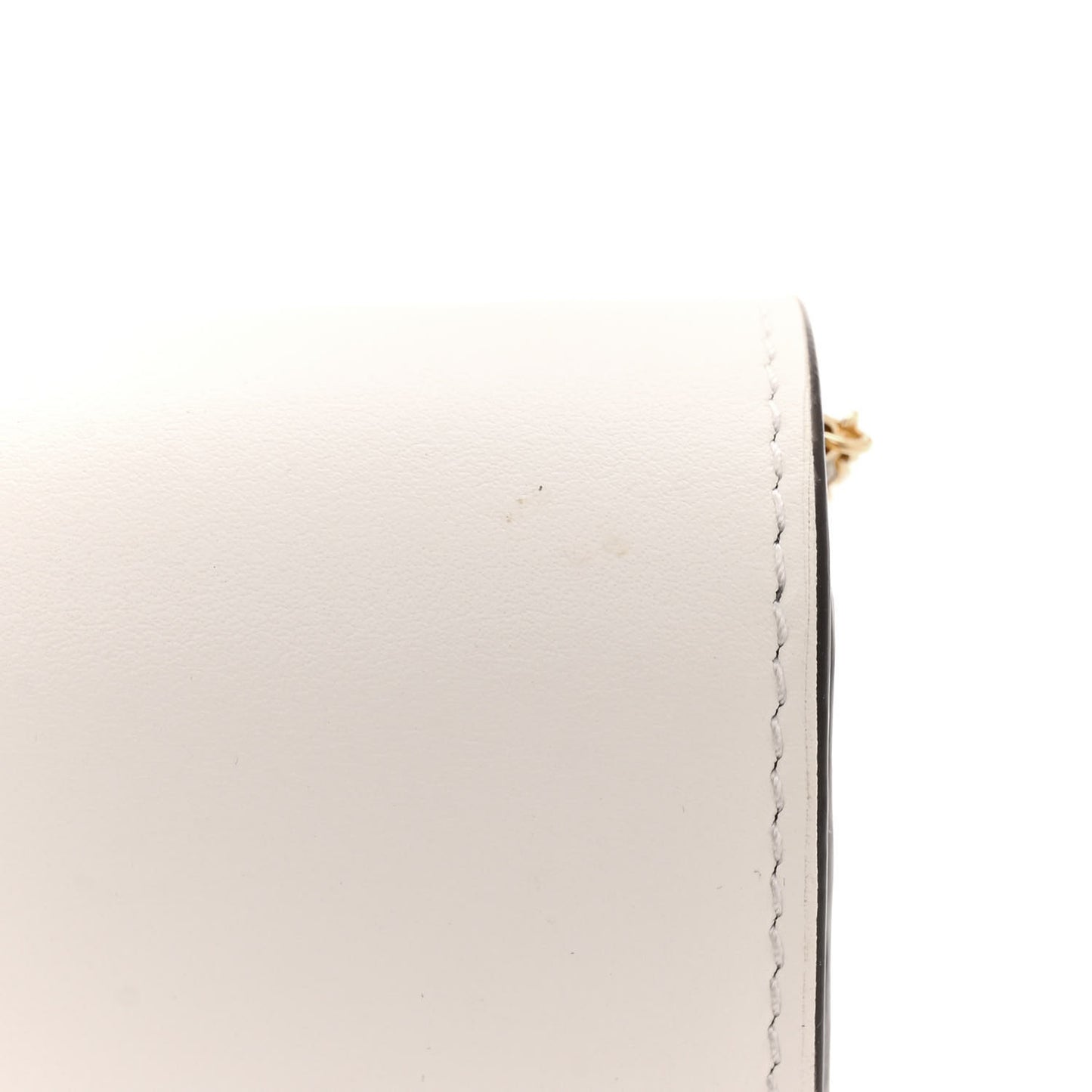 Vitello Kyoto Metal Fendi Roma Logo Chain Continental Wallet White