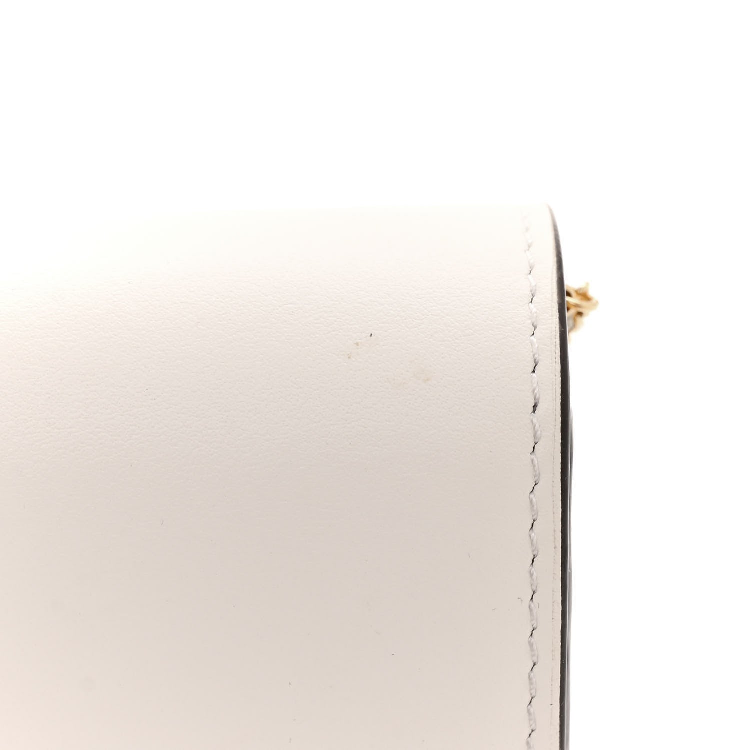 Fendi Vitello Kyoto Metal Fendi Roma Logo Chain Continental Wallet White 13 of 13