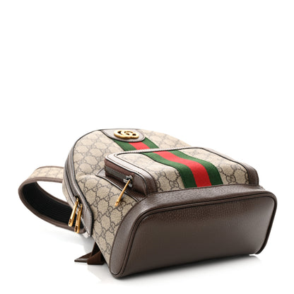Gucci GG Supreme Monogram Calfskin Web Small Ophidia Day Backpack Beige Ebony New Acero 4 of 10